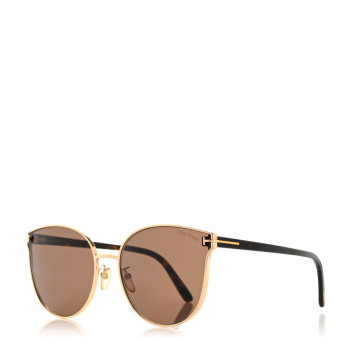 TOM FORD Metal Cat Eye Sunglasses TF718-K Gold Tortoise