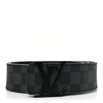 LOUIS VUITTON Calfskin Damier Eclipse 40mm LV Initiales Reversible 85 34 Belt