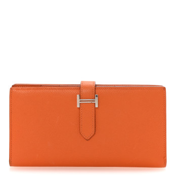 HERMES Epsom Bearn Gusset Wallet Orange