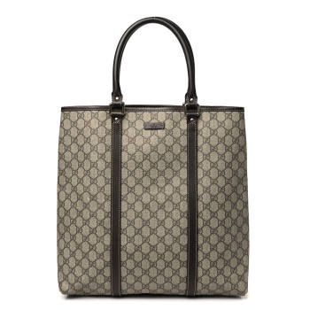 GUCCI GG Plus Monogram Joy Vertical Tote Dark Brown