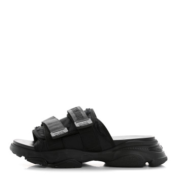 CHRISTIAN DIOR Technical Fabric Camouflage D-Wander Slide Sandals 40 Black