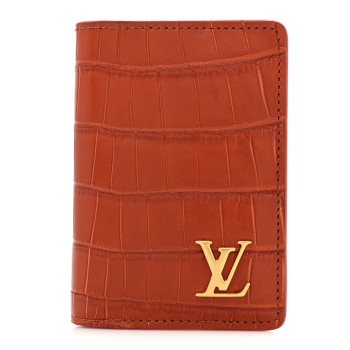 LOUIS VUITTON Alligator Pocket Organizer Brown