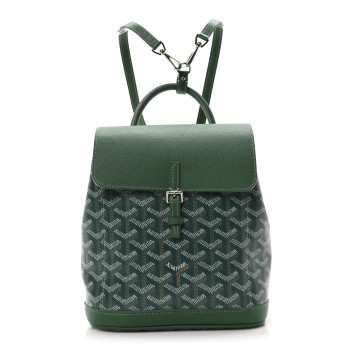 GOYARD Goyardine Calfskin Mini Alpin Backpack Green