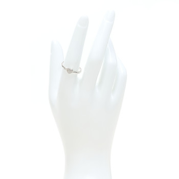 DAVID YURMAN Sterling Silver Diamond Cable Classics Heart Ring 55 7.25