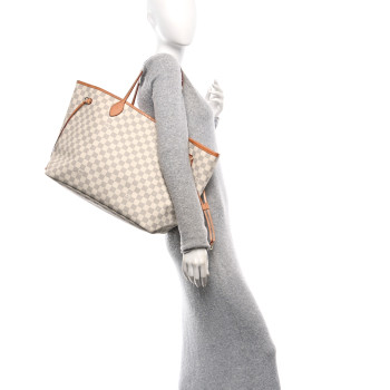 LOUIS VUITTON Damier Azur Neo Neverfull GM Rose Ballerine