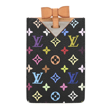 LOUIS VUITTON Monogram Multicolor Mirror and Case Pouch Black