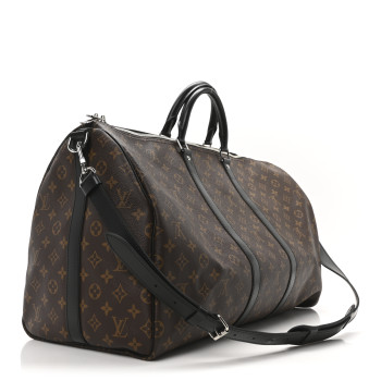 LOUIS VUITTON Monogram Macassar Keepall Bandouliere 55