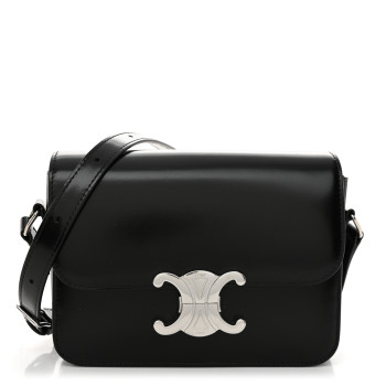 CELINE Shiny Calfskin Teen Triomphe Black
