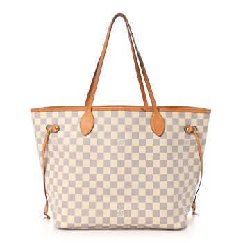 LOUIS VUITTON Damier Azur Neo Neverfull MM Rose Ballerine