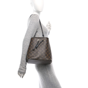 LOUIS VUITTON Monogram Neonoe MM Black