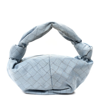 BOTTEGA VENETA Jacquard Mini Double Knot Bag Bubble Silver