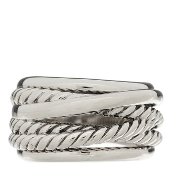 DAVID YURMAN Sterling Silver 15mm Wide Crossover Cable Ring
