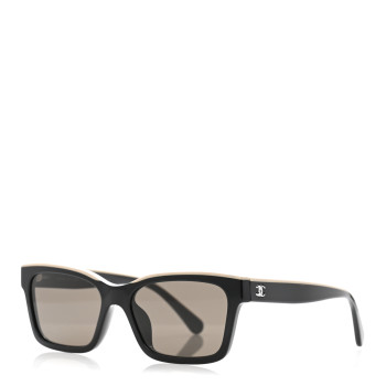 CHANEL Acetate Polarized Square Sunglasses 5417-A Black