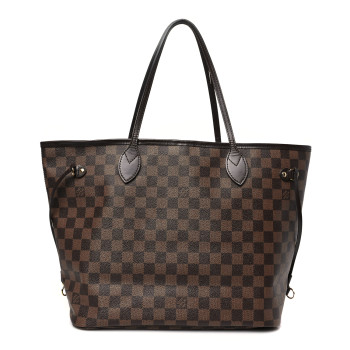 LOUIS VUITTON Damier Ebene Neo Neverfull MM Rose Ballerine