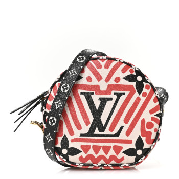 LOUIS VUITTON Monogram Giant Crafty Boite Chapeau Souple PM Creme Rouge Black