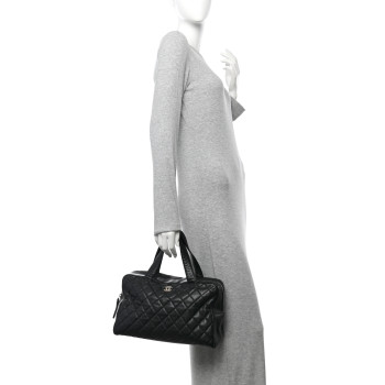 CHANEL Caviar Quilted Bowler Black