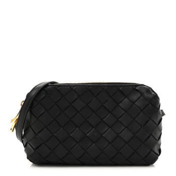 BOTTEGA VENETA Nappa Intrecciato Nodini Mini Crossbody Black