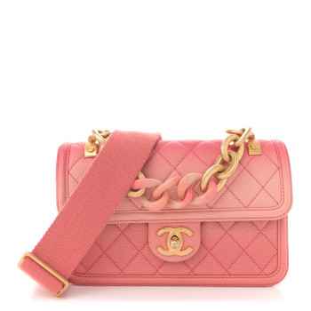 CHANEL Caviar Quilted Small Sunset On The Sea Flap Coral