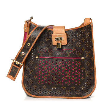 LOUIS VUITTON Monogram Perforated Musette Fuchsia