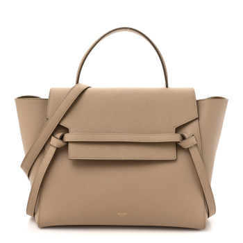 CELINE Grained Calfskin Mini Belt Bag Light Taupe