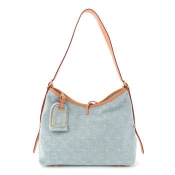 LOUIS VUITTON Monogram Denim CarryAll PM Sky Blue