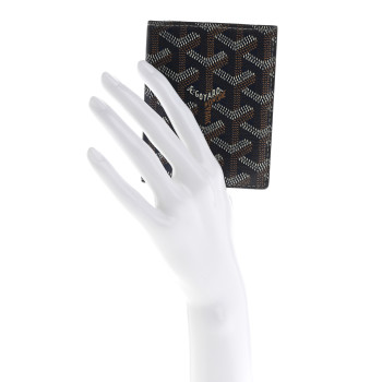 GOYARD Goyardine Saint Marc Folding Card Case Navy
