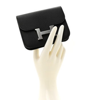 HERMES Epsom Constance Slim Wallet Black