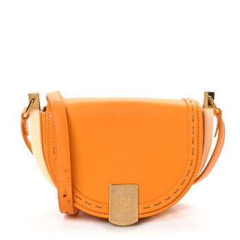 FENDI Vitello King Plexiglass Moonlight Shoulder Bag Clementine