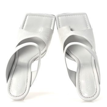 BOTTEGA VENETA Nappa Crunch Lux Sandals 39.5 Optic White