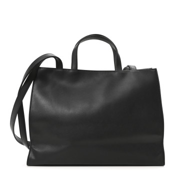 TELFAR Vegan Leather Medium Shopping Bag Black