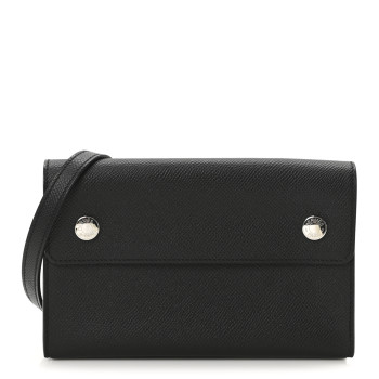 HERMES Epsom Hermesnap Wallet Black