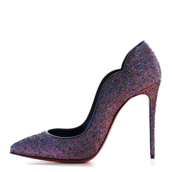 CHRISTIAN LOUBOUTIN Starlight Lurex Hot Chick 100 Pumps 38 Multicolor By Night