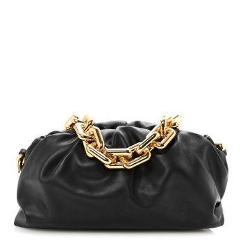 BOTTEGA VENETA Calfskin The Pouch Chain Black