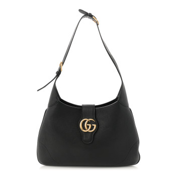 GUCCI Goatskin Medium Aphrodite Shoulder Bag Black