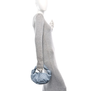 BOTTEGA VENETA Jacquard Mini Double Knot Bag Bubble Silver