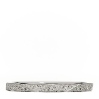 GRAFF 18K White Gold Diamond Laurence Graff Signature Band Ring 54 7