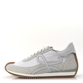 LOEWE Nylon Suede Flow Retro Runner Sneakers 41 White