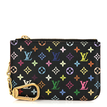 LOUIS VUITTON Monogram Multicolor Key Pouch Black Grenade