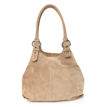 PRADA Suede Scamosciato Shopping Tote Sabbia
