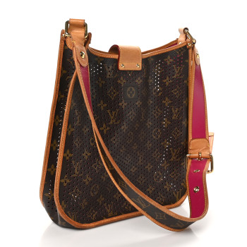 LOUIS VUITTON Monogram Perforated Musette Fuchsia
