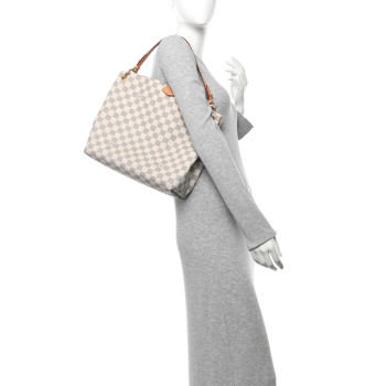 LOUIS VUITTON Damier Azur Graceful PM Rose Ballerine