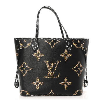 LOUIS VUITTON Monogram Giant Jungle Neverfull MM Black