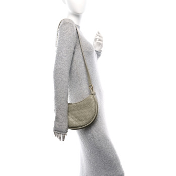 BOTTEGA VENETA Nappa Intrecciato Small Gemelli Multipocket Bag Travertine Muse