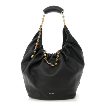 LOEWE Buttery Nappa Medium Squeeze Bag Black