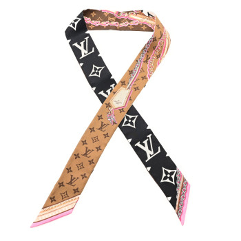 LOUIS VUITTON Silk Ultimate Monogram BB Bandeau Black