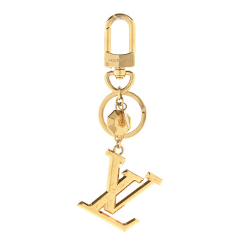 LOUIS VUITTON LV Facettes Bag Charm Key Holder Gold