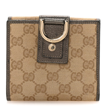 GUCCI Monogram Abbey Compact Wallet Pewter