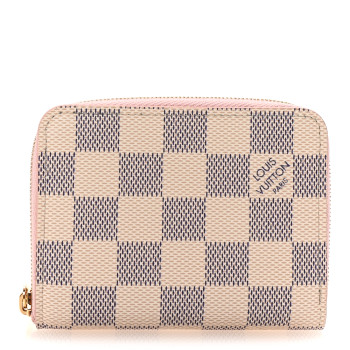 LOUIS VUITTON Damier Azur Zippy Coin Purse Rose Ballerine