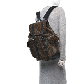 LOUIS VUITTON Monogram Macassar Christopher MM Backpack