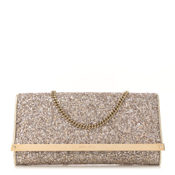 JIMMY CHOO Glitter Clutch Gold